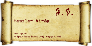 Heszler Virág névjegykártya