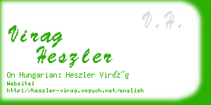 virag heszler business card